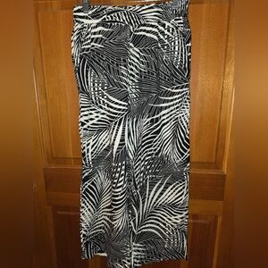 Panama Jack Linen Blend Tropical Wide Leg Pants Size Medium
